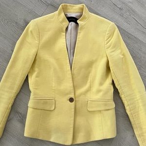 Zara yellow velvet blazer